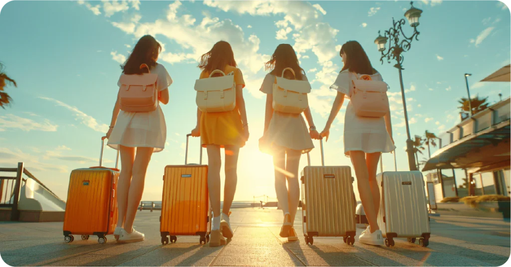 Viajes Icaro grupo de amigas salen de viaje